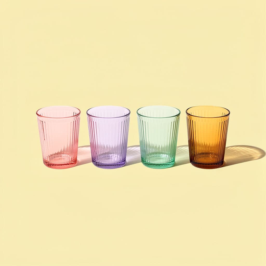 Ribbed Glass Tumblers